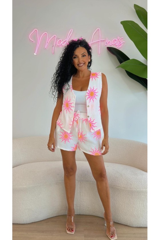 Conjunto caribe chalequillo sol
