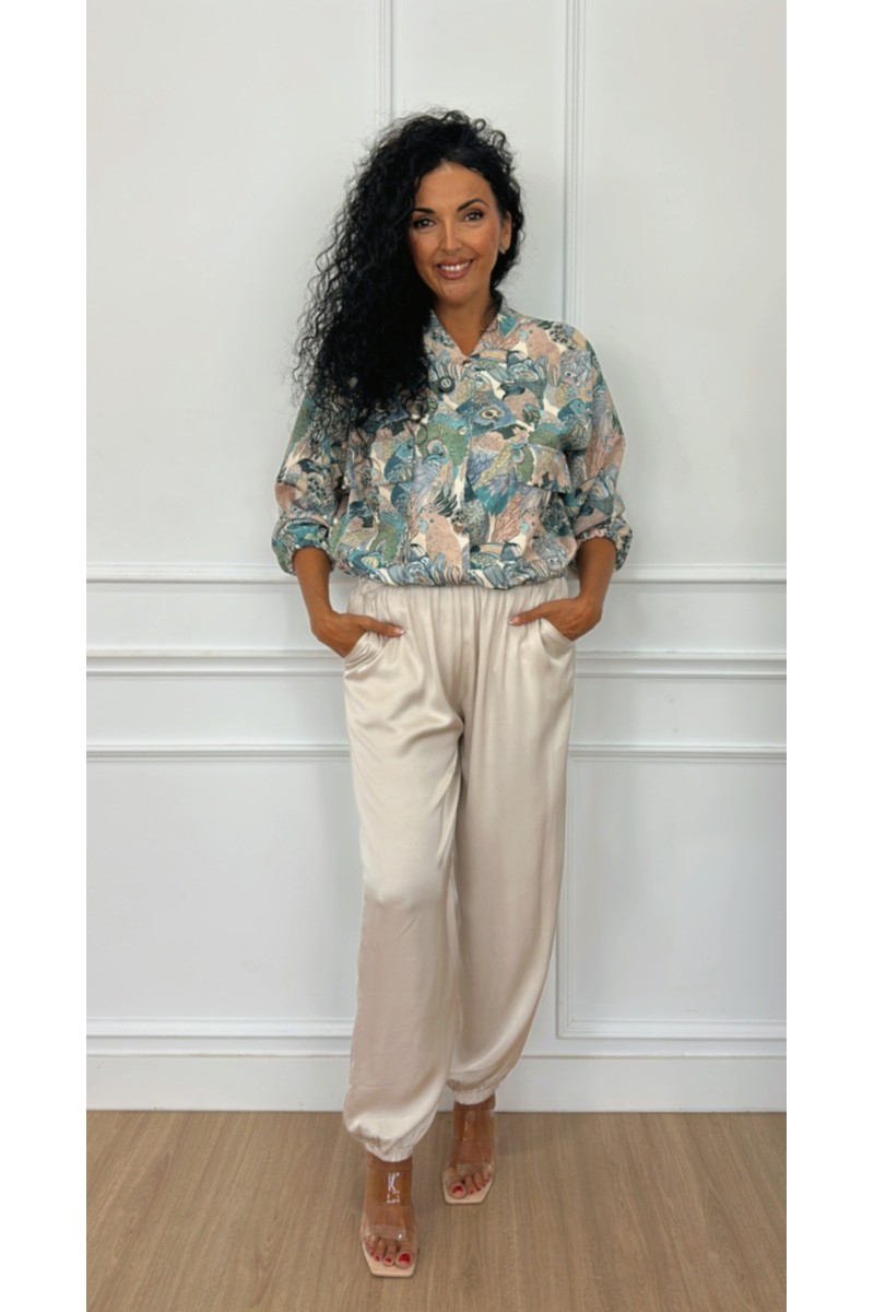 Pantalón satinado jogger