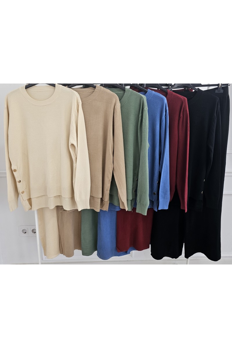 Conjunto confort botones dorado