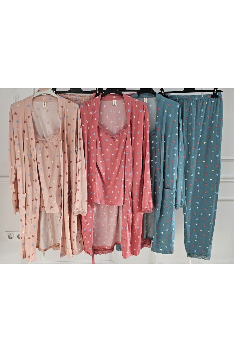 Pijama 3 piezas minnie