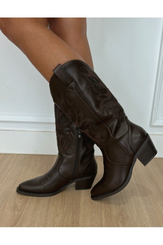 Botas cow boy marrón