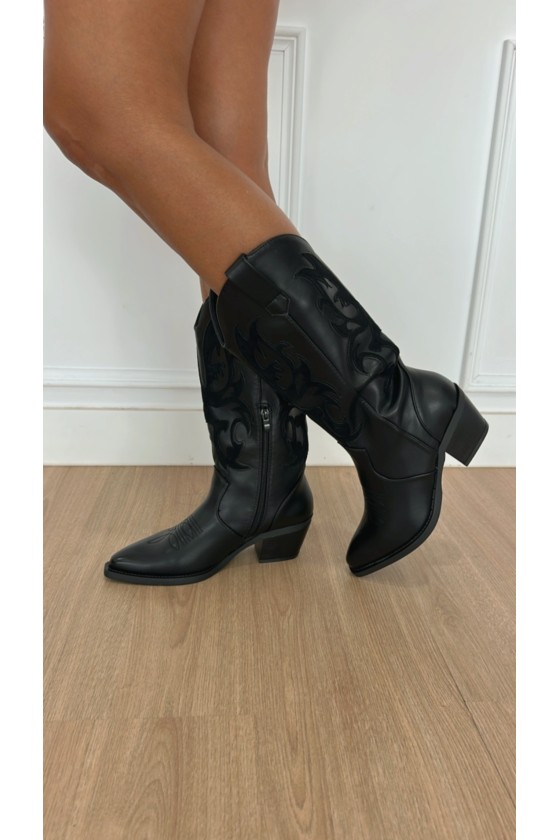 Botas cow boy black