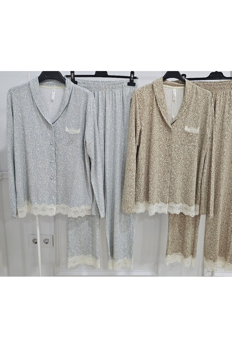 Pijama camisero lencero