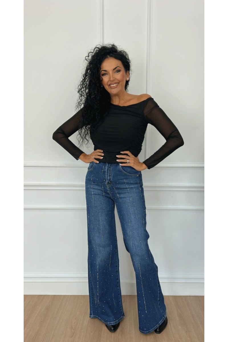 Vaquero palazzo strass