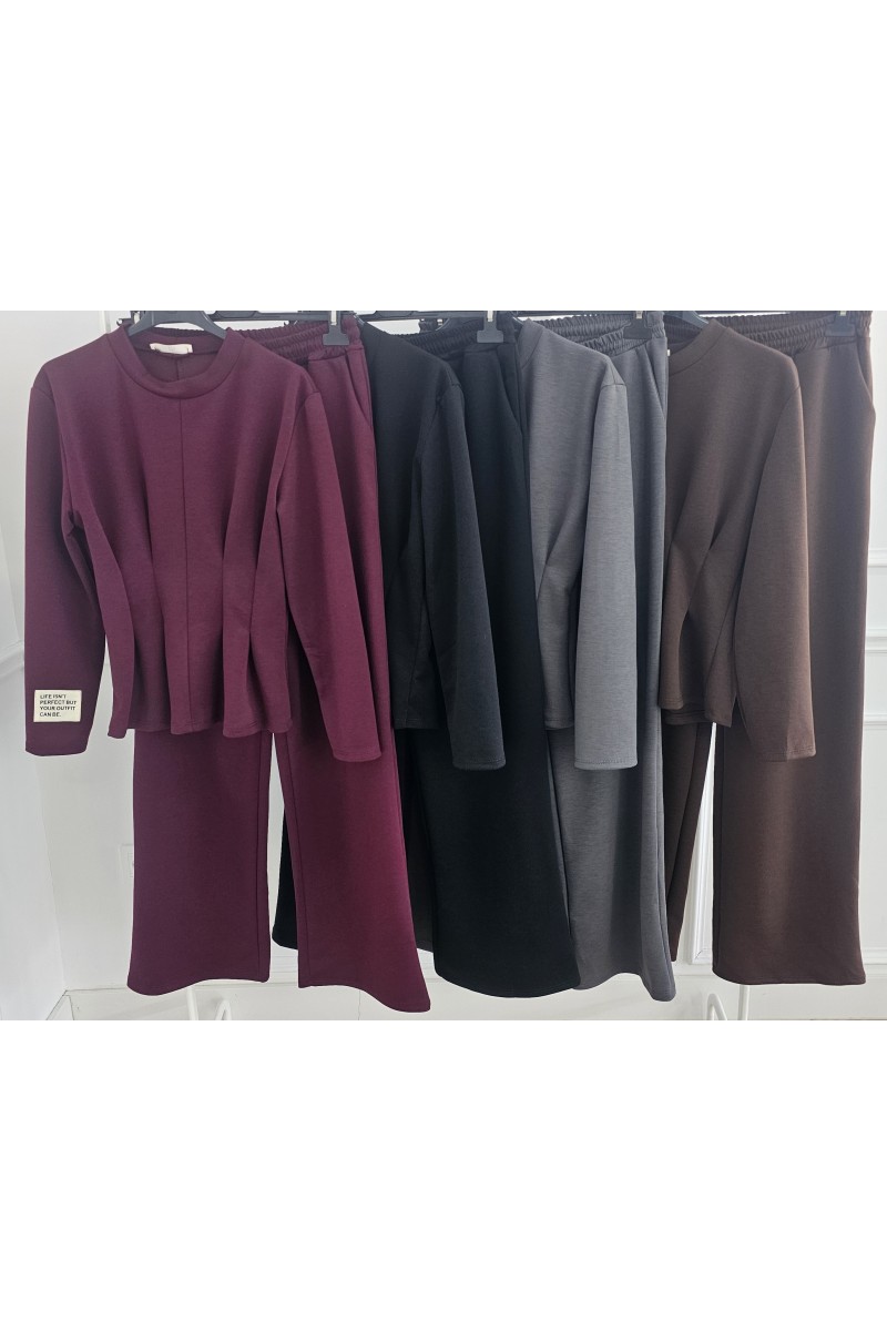 Conjunto doble capa peplum