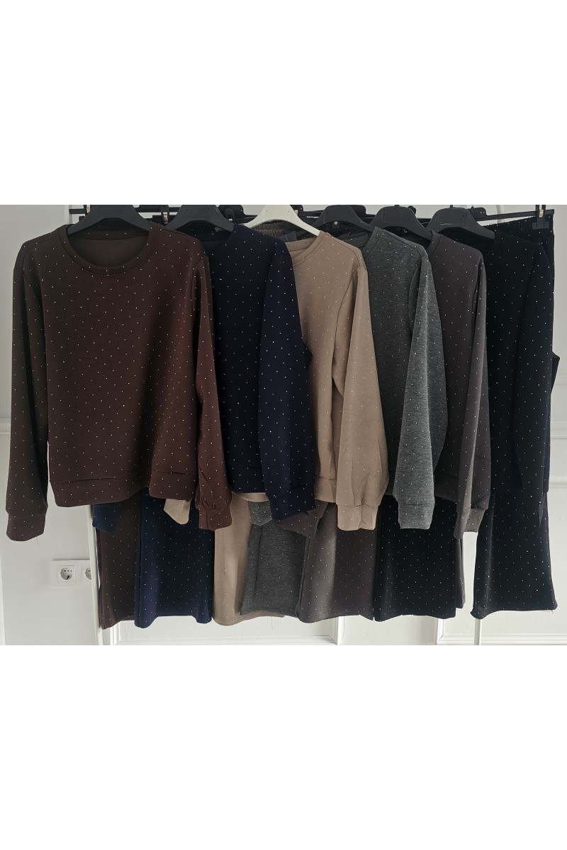 Conjunto doble capa de aire strass