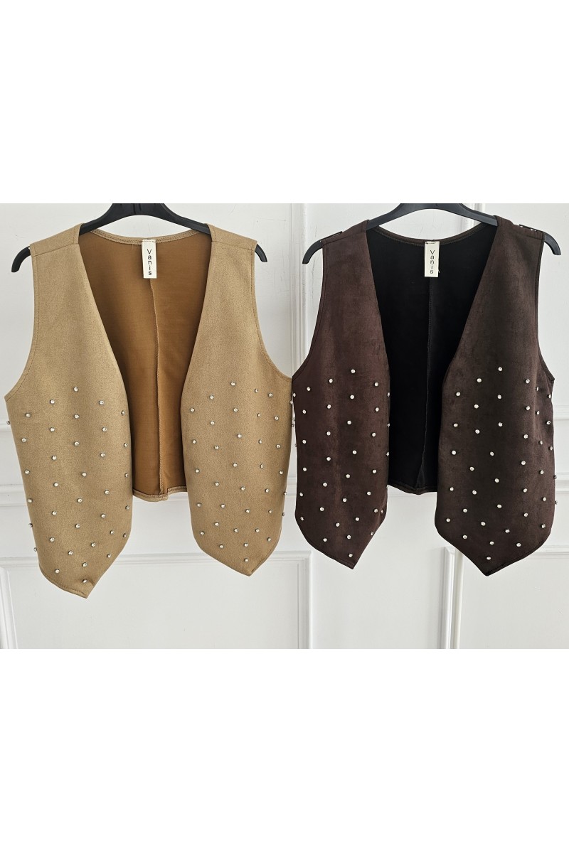 Chaleco antelina brilli