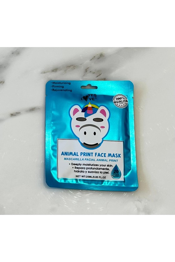 Mascarilla facial unicornio