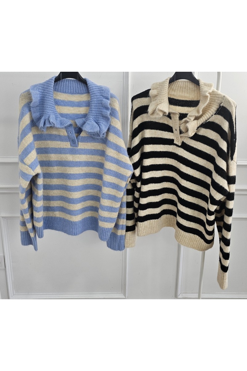 Jersey cuello bebe marina