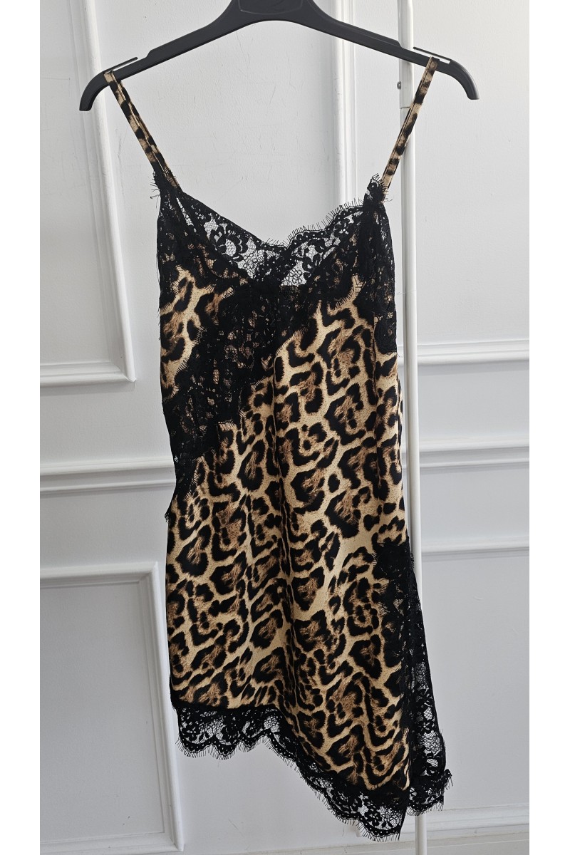 Lencera midi asimétrica animal print