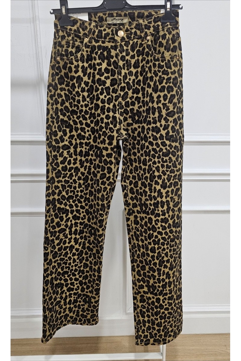 Vaquero palazzo animal print