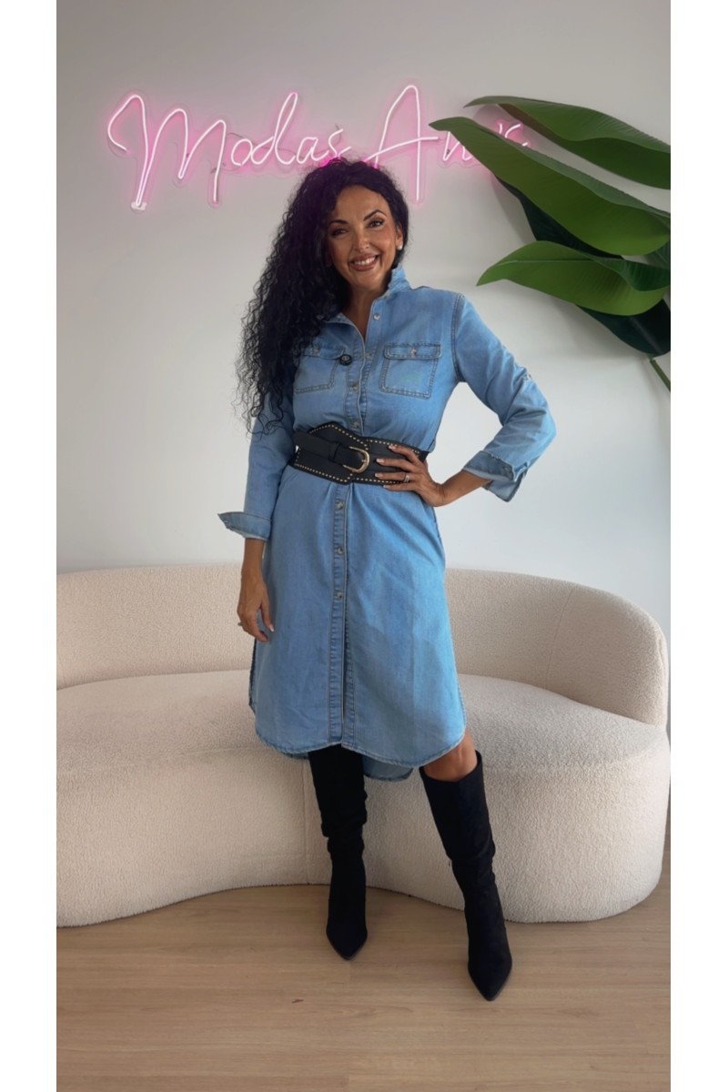 Vestido camisero vaquero