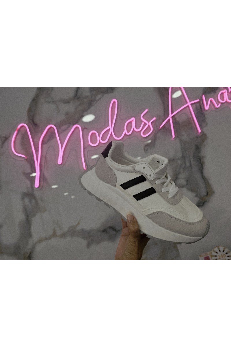 Deportivas adis blanca-negra