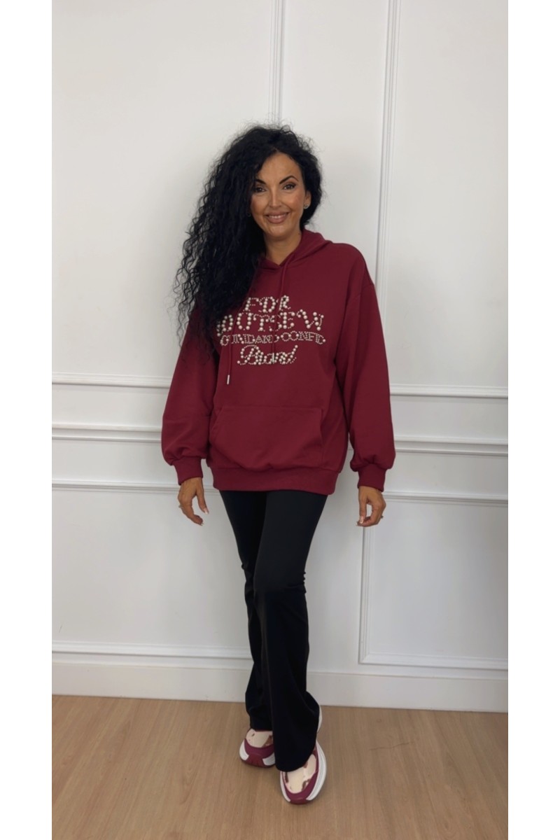 Maxi sudadera perlas