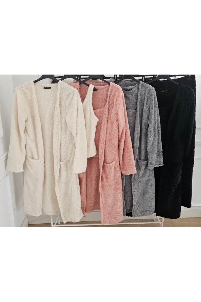 Pijama 3 piezas peluche