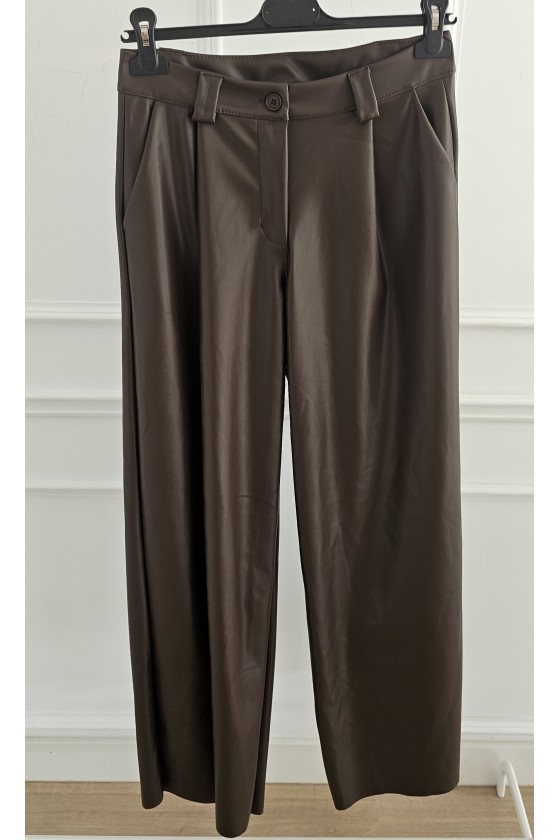 Pantalón palazzo polipiel