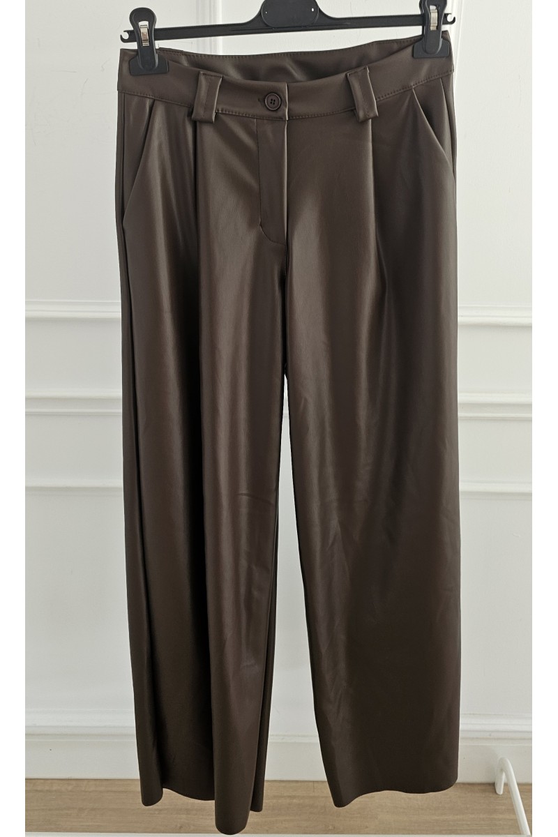 Pantalón palazzo polipiel