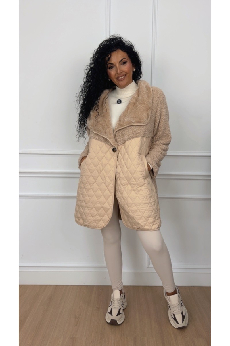 Abrigo husky cuello solapa