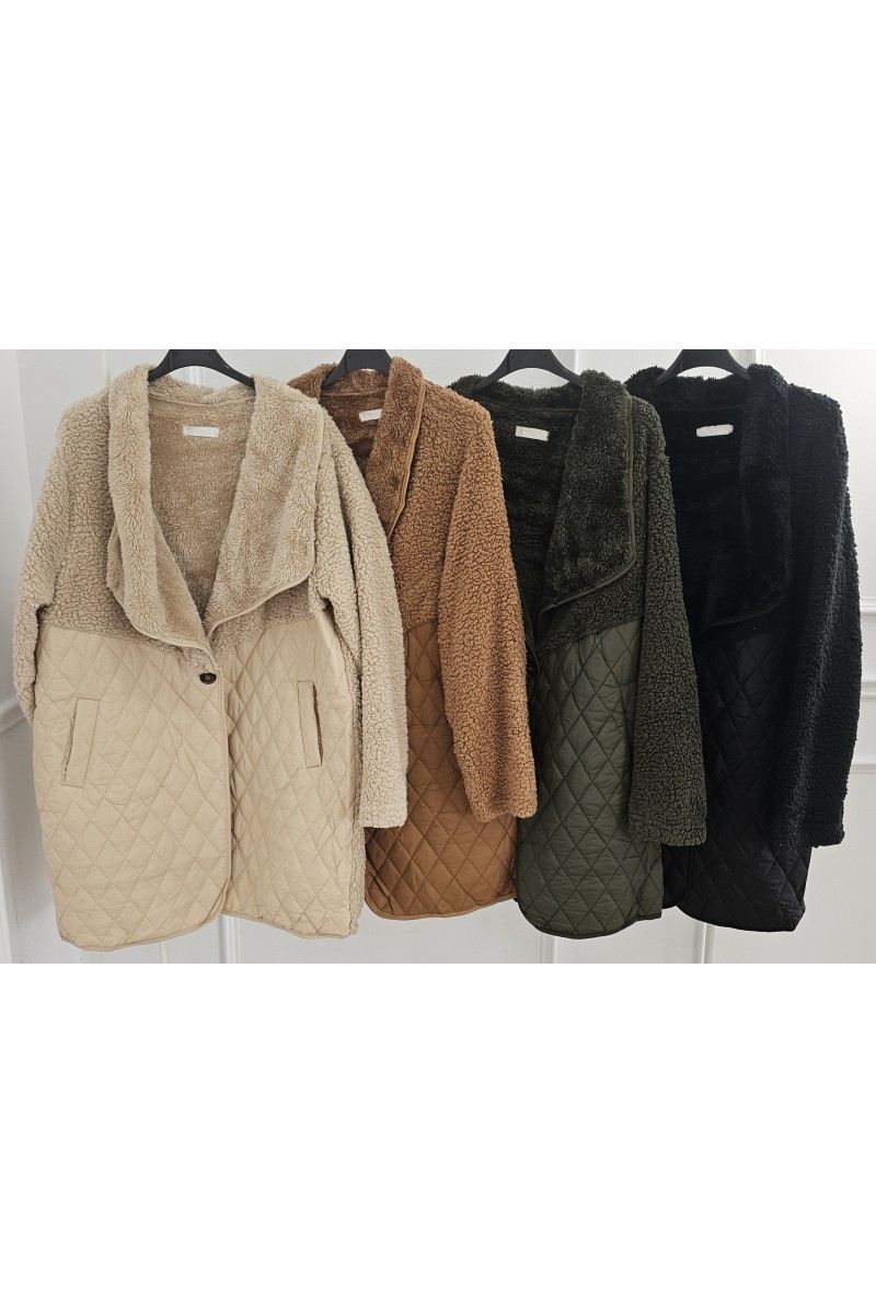 Abrigo husky cuello solapa