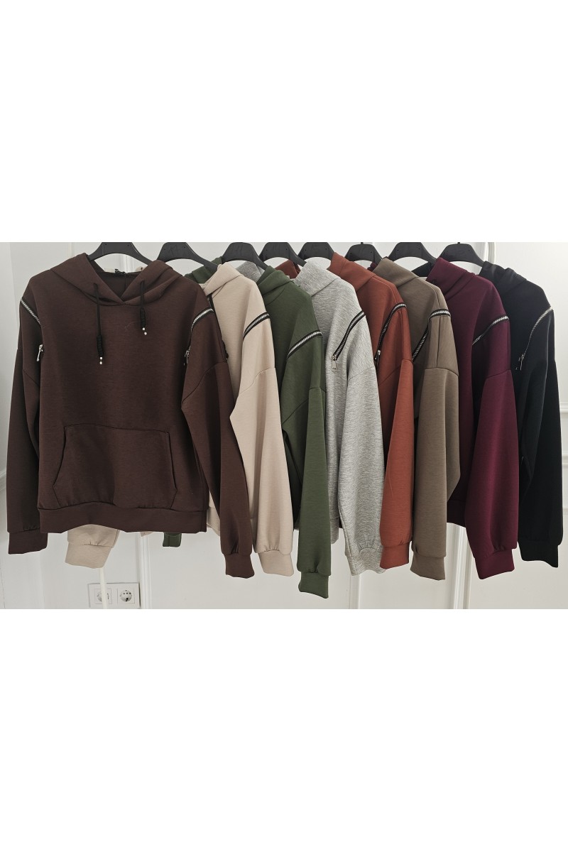 Sudadera cangu cremallera