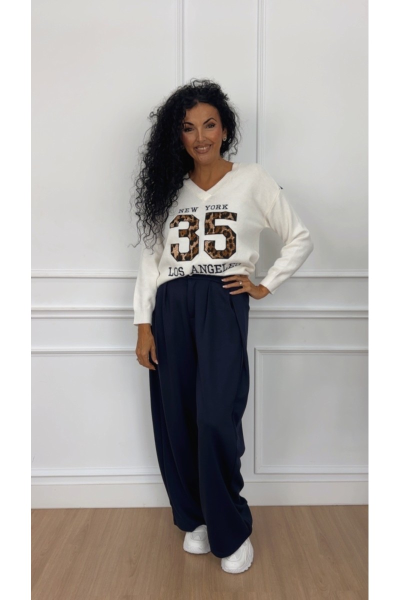 Pantalón palazzo pliegues