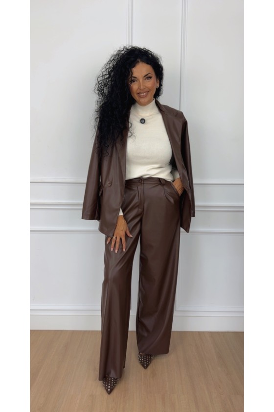 Pantalón palazzo polipiel