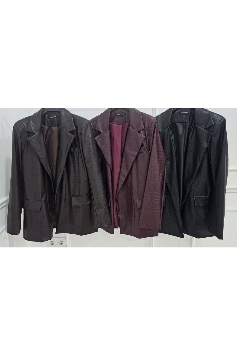 Chaqueta polipiel pitón