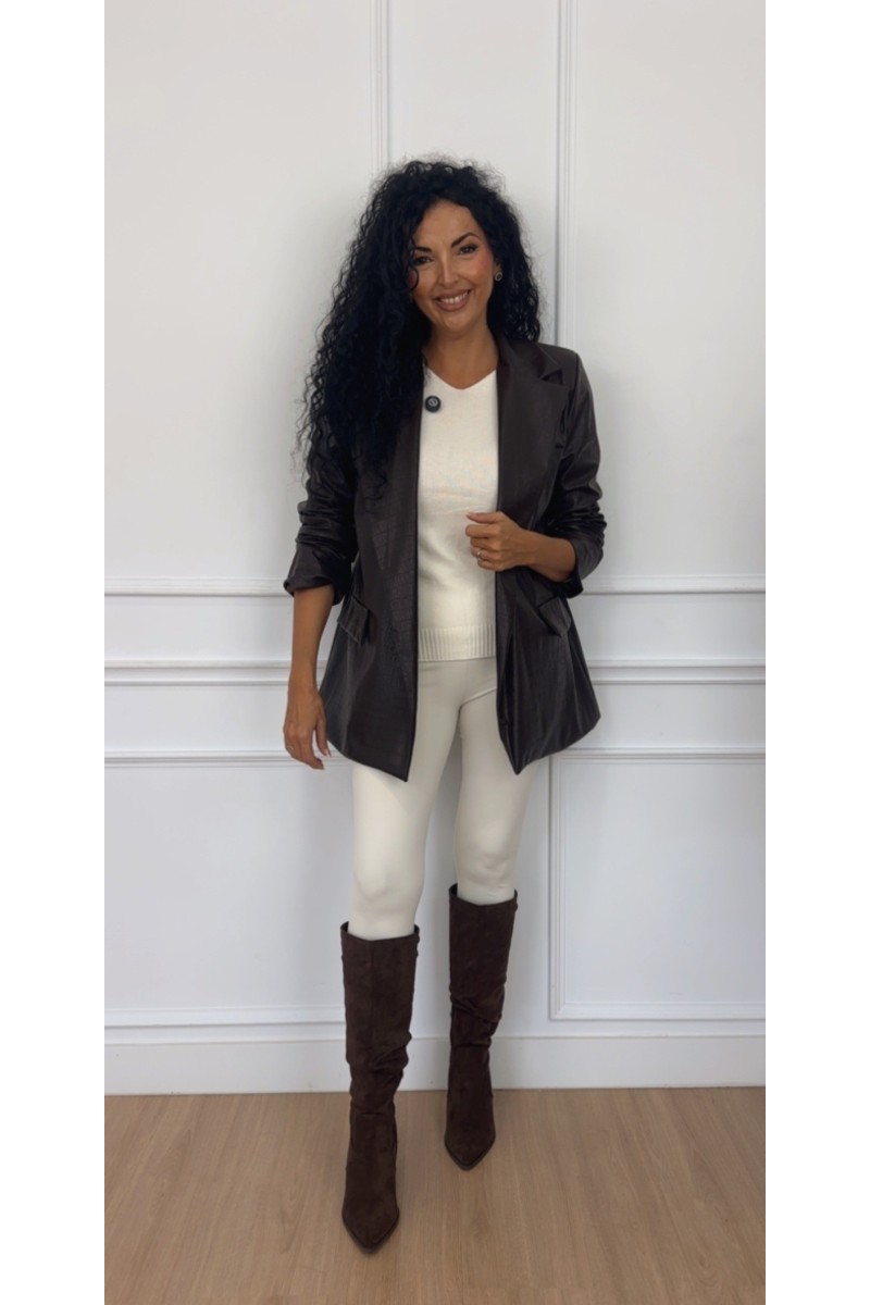 Chaqueta polipiel pitón