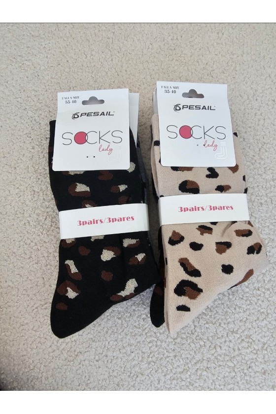 Calcetín animal pritn pack 3