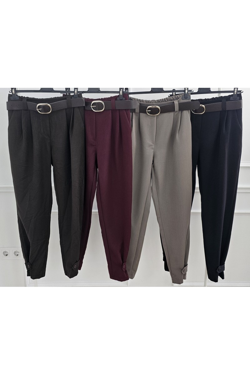 Pantalón bombacho botón