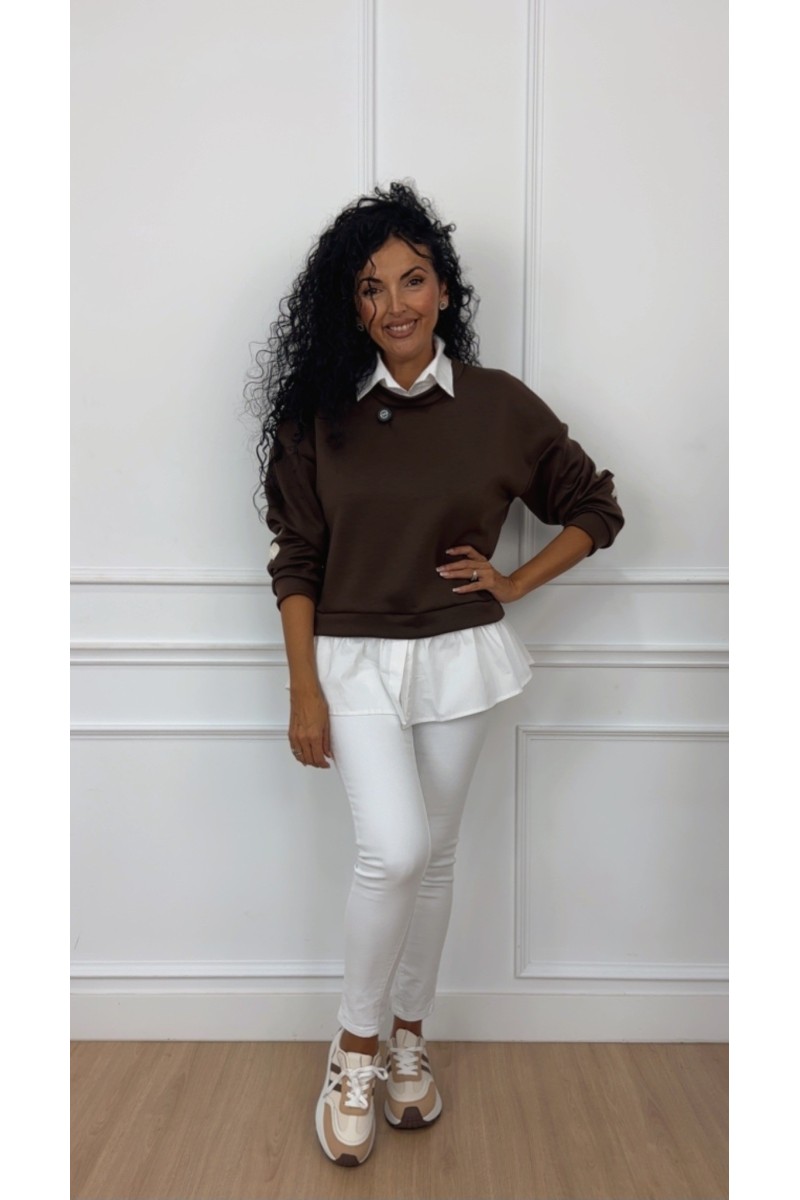 Sudadera combi new york