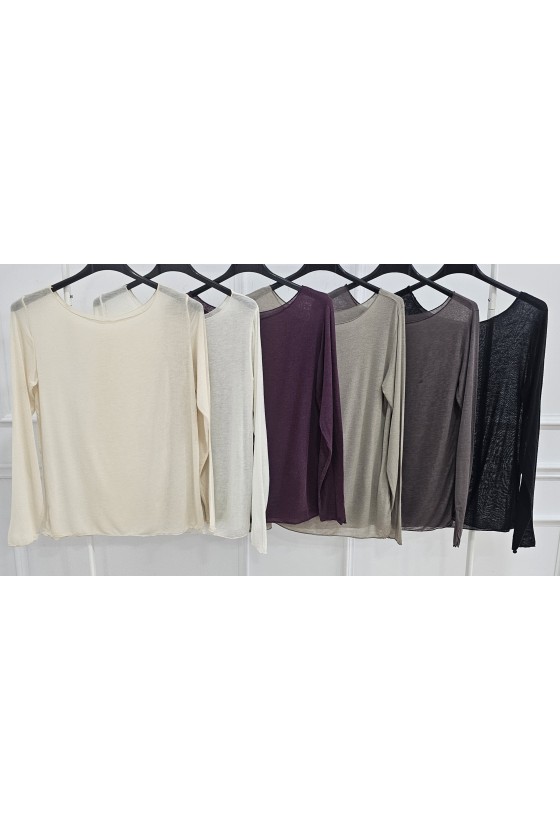 Camiseta cashmere cuello barco