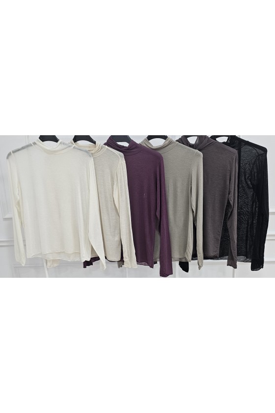 Camiseta cashmere cuello alto