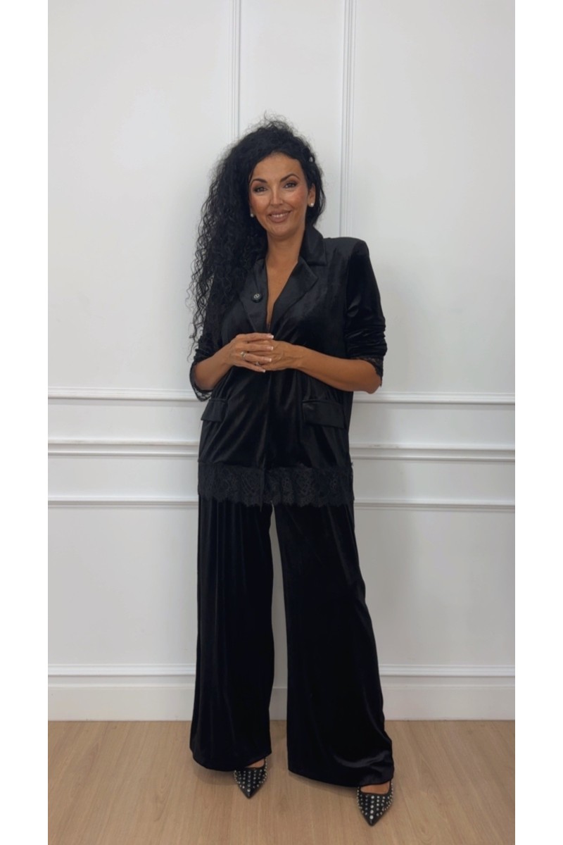Traje chaqueta terciopelo lencero