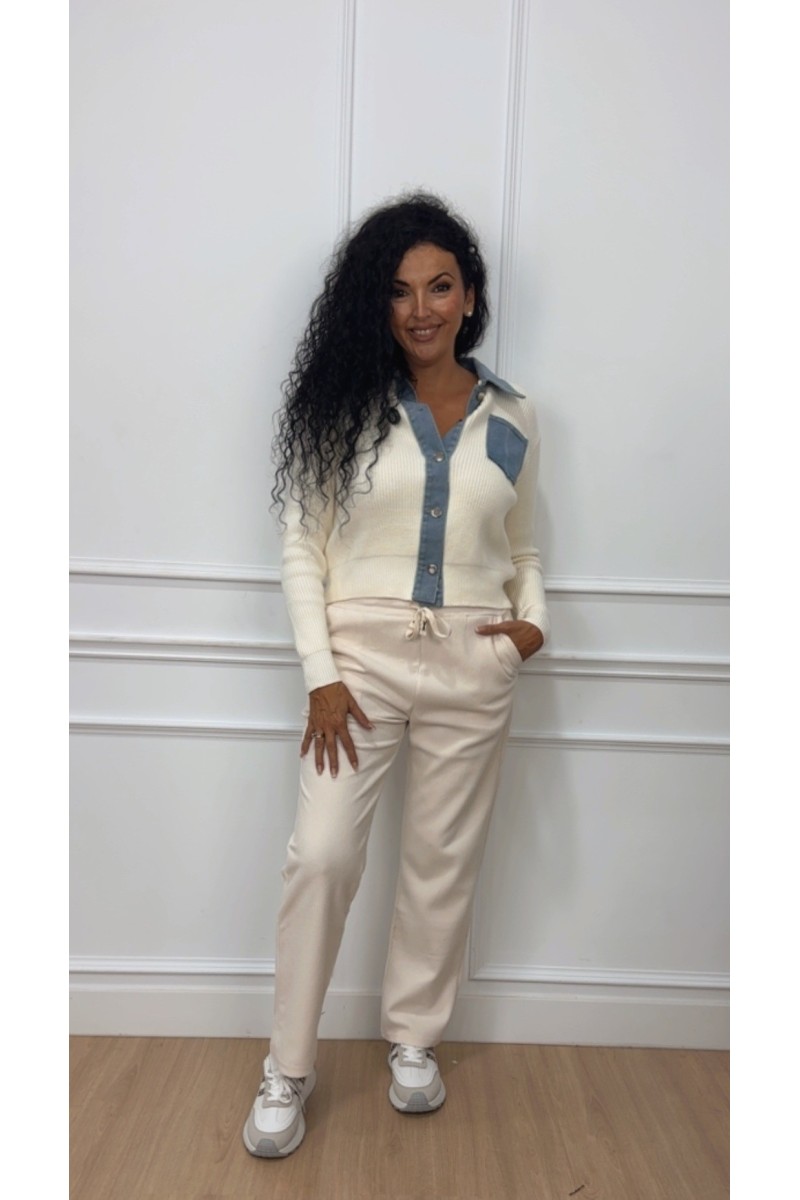 Chaqueta combi jeans