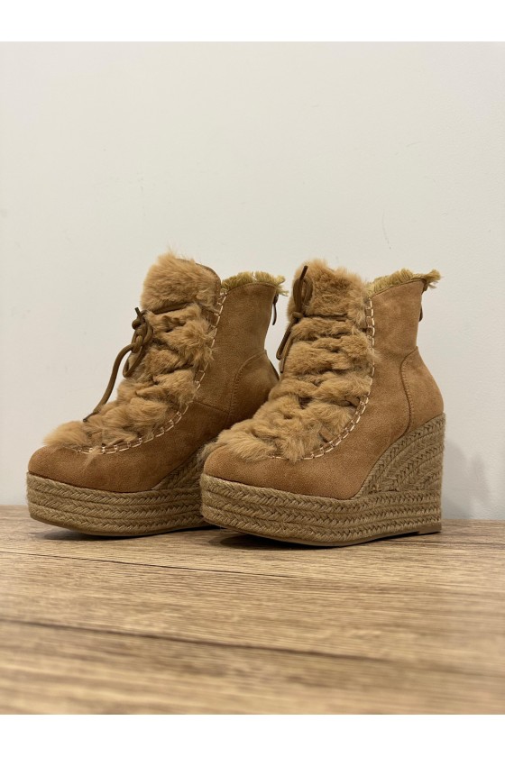 Botas Oslos caña media camel