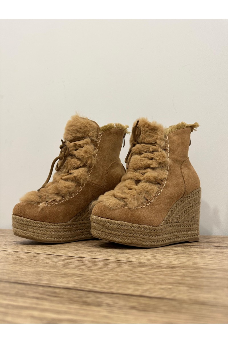 Botas Oslos caña media camel