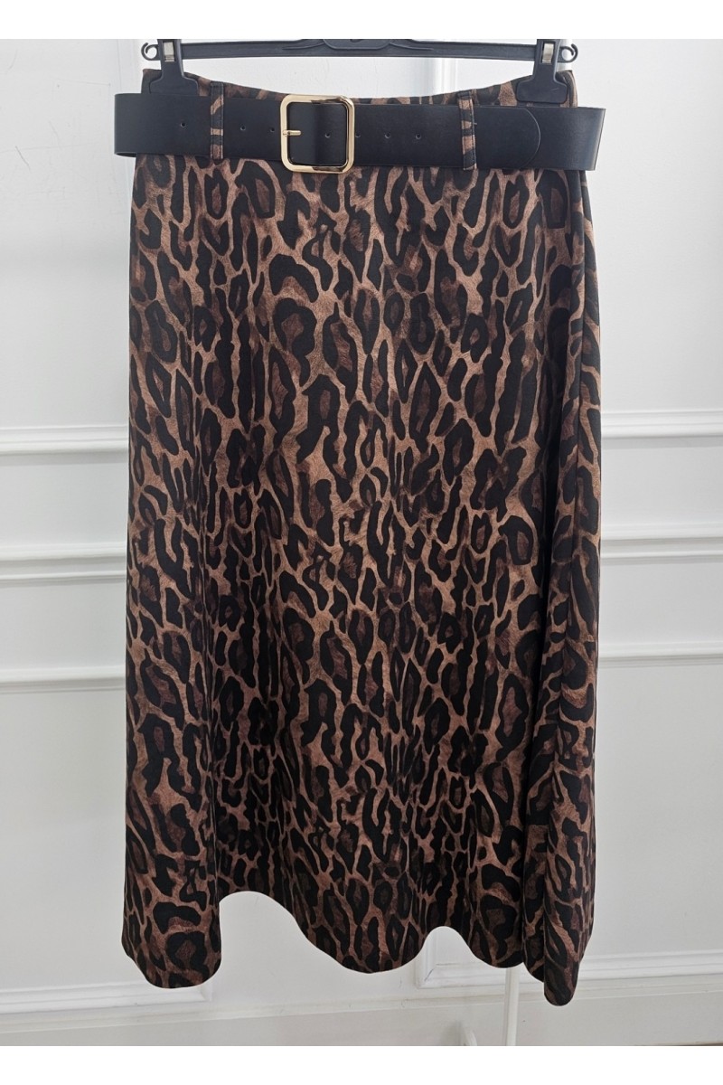 Falda antelina animal print