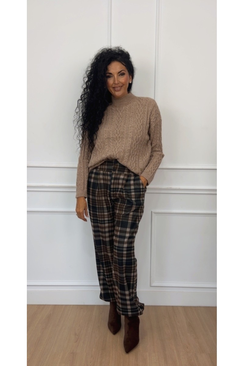Pantalón franela cuadros