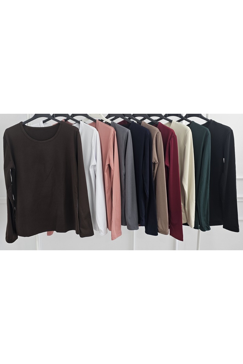 Jersey licra térmico cuello redondo