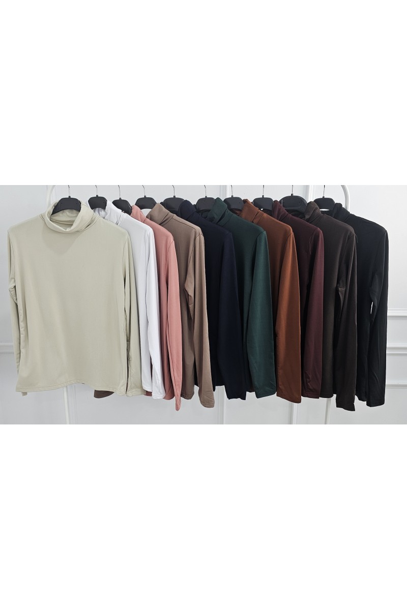 Jersey licra térmico cuello alto