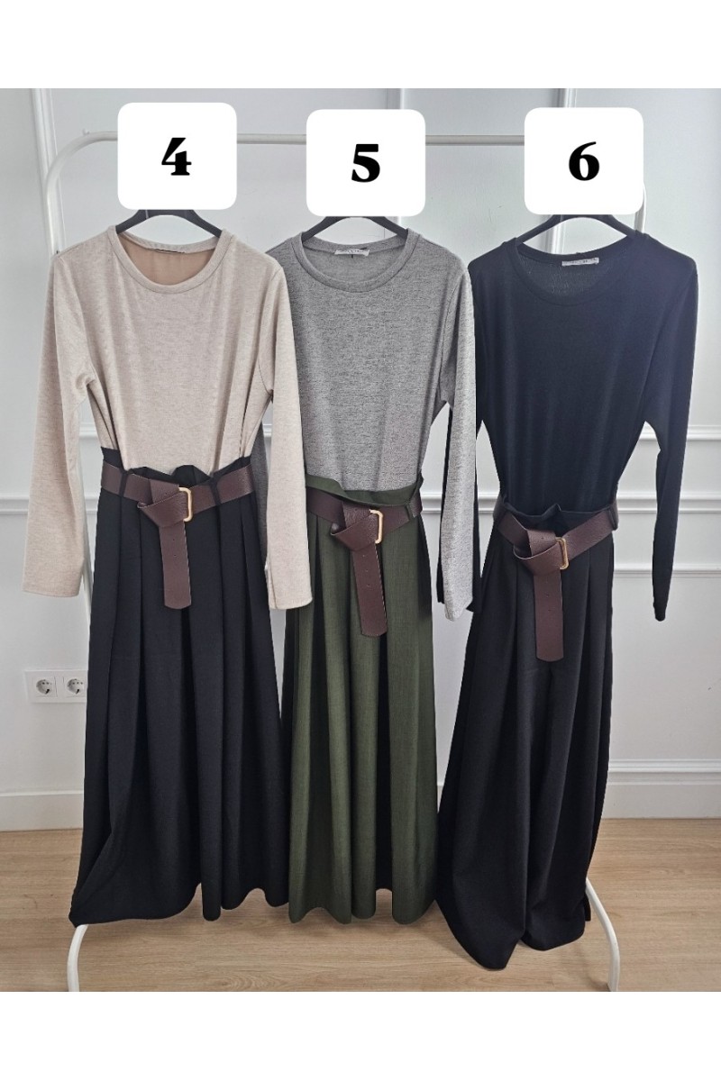 Vestido grace manga larga