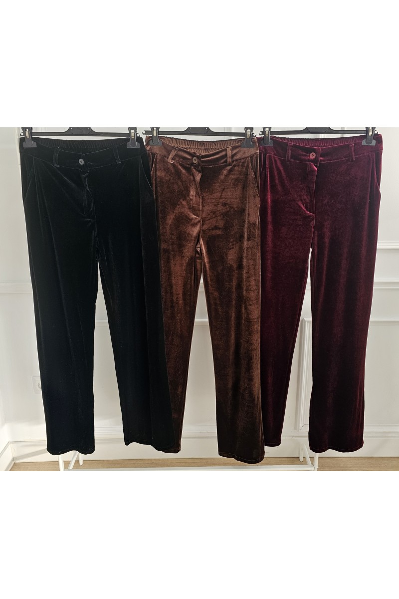 Pantalón palazzo terciopelo vestir