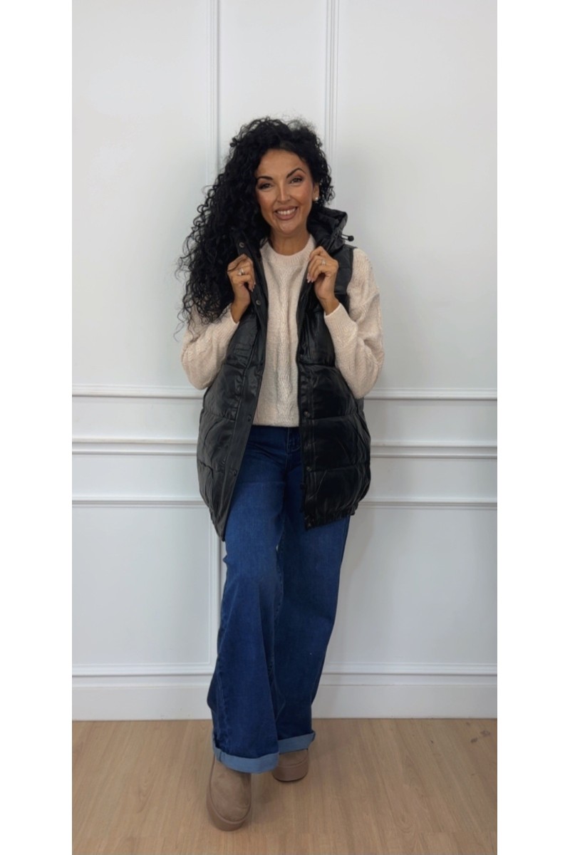 Maxi chaleco polipiel