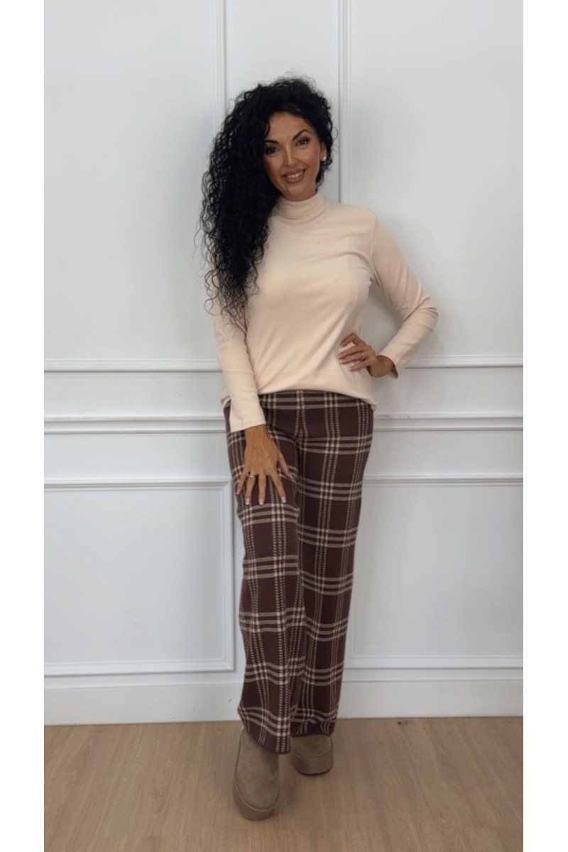 Pantalón confort cuadros