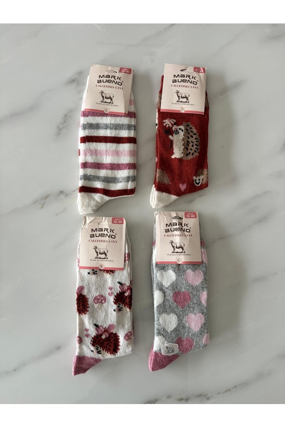 Calcetines lana ovejita pack de 3