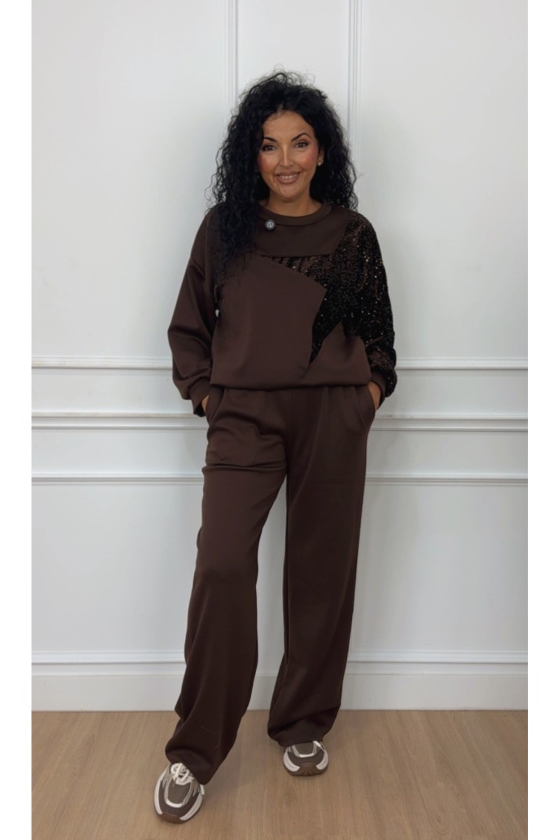 Conjunto sport dobe capa de aire estrella glitters