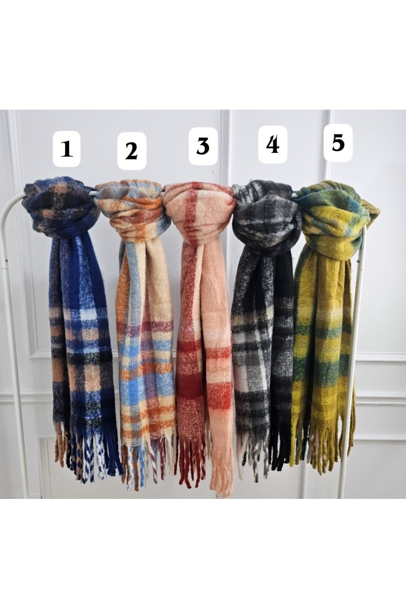 Maxi bufanda cuadros