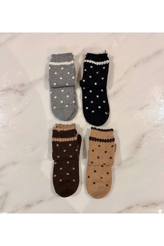 Calcetines lana topitos pack de 3