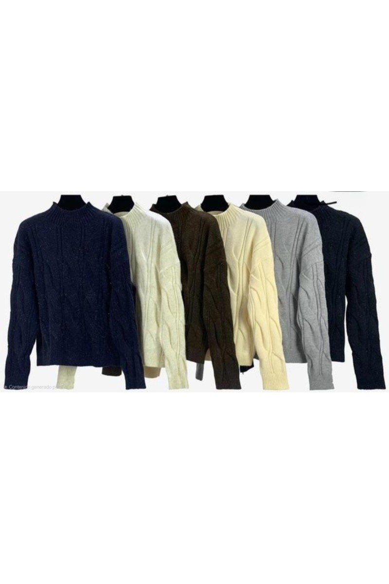 Jersey trenzado cuello perkin